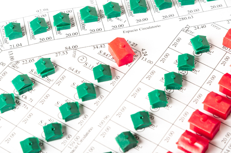 property map showing property size and layout value differences