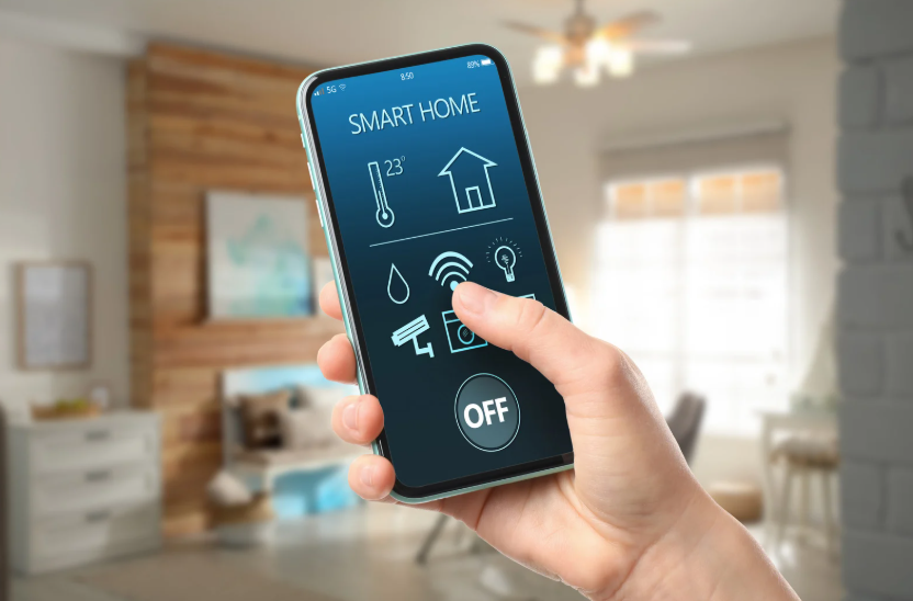 smart home control app showing smart home property value and automation features