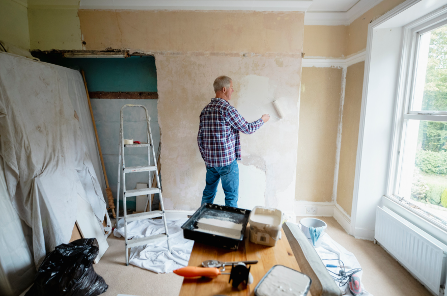 renovations that don’t add value example showing interior painting project during home improvement